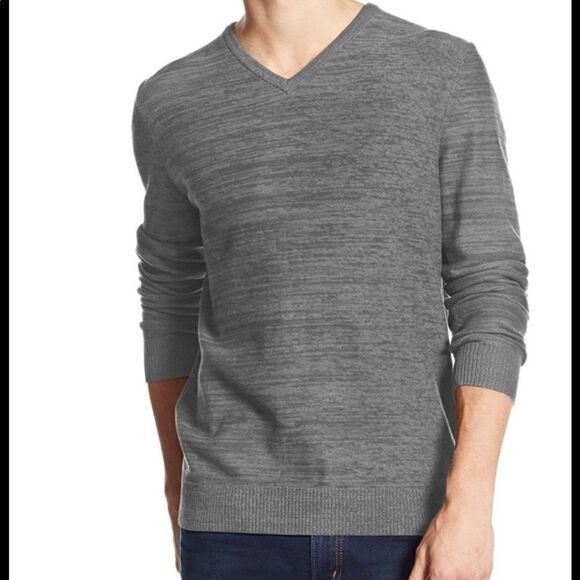 NWT Gray Alfani V-Neck Sweater - Picture 2 of 4